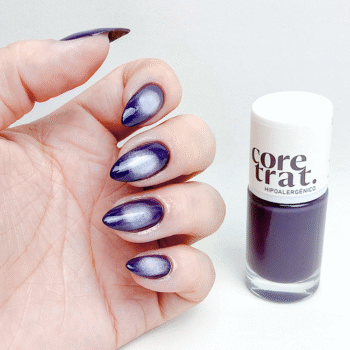 Nail Art Cinza Esfumado